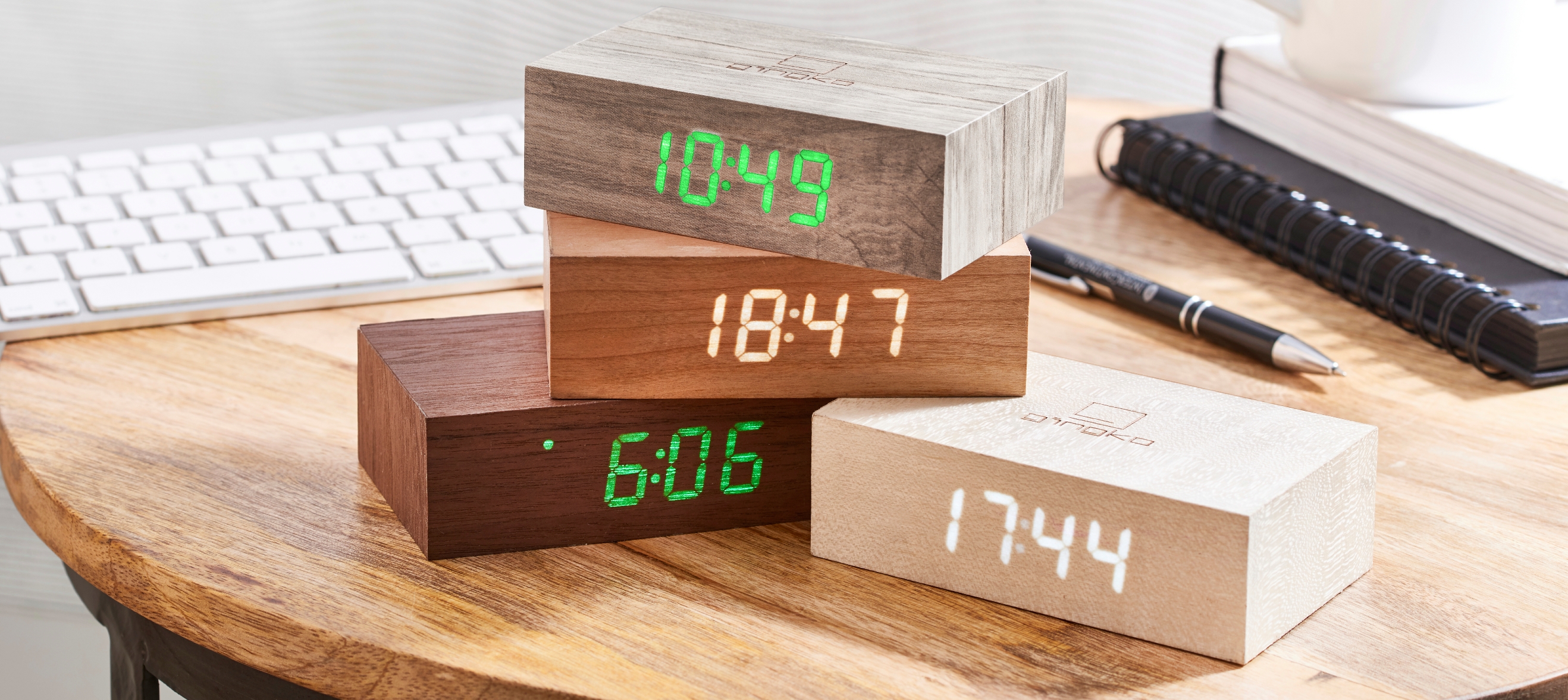 Flip Cilck Clock - Cherry - Flip Click Clock - Gingko