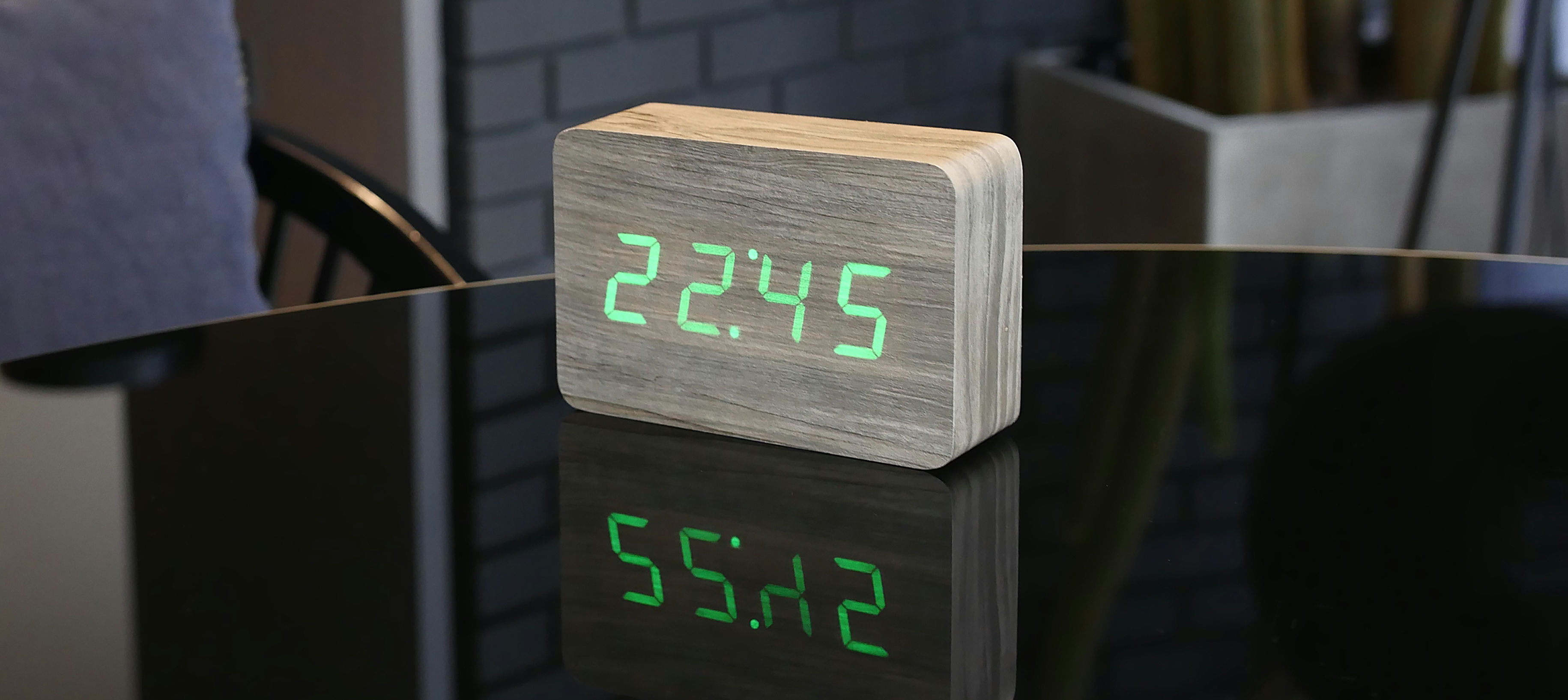 Brick Ash Clock Gingko When Digits Float On A Ash Wood Brick We Think It Looks Great